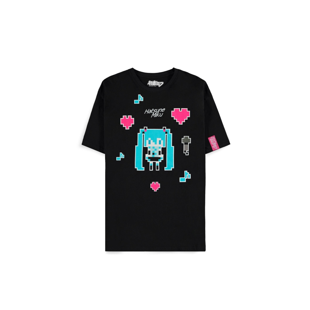 Hatsune Miku - Pixel Unisexe T-shirt - Noir